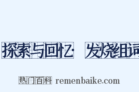 探索与回忆·发烧组词是什么意思的图片
